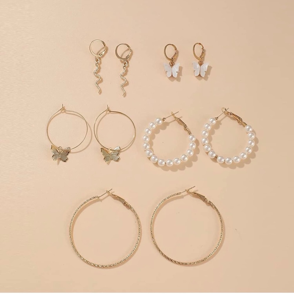 Set of 5 earrings - Picture 3 of 3